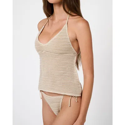 Weworewhat Crochet Tankini In Teakwoood