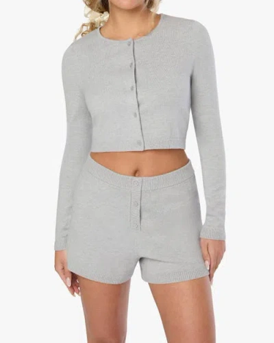 Weworewhat Cropped Cardigan In Heather Grey