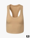 Weworewhat Cropped Scoop Tank In Beige
