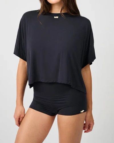 Weworewhat Cropped Sleep Tee In Black