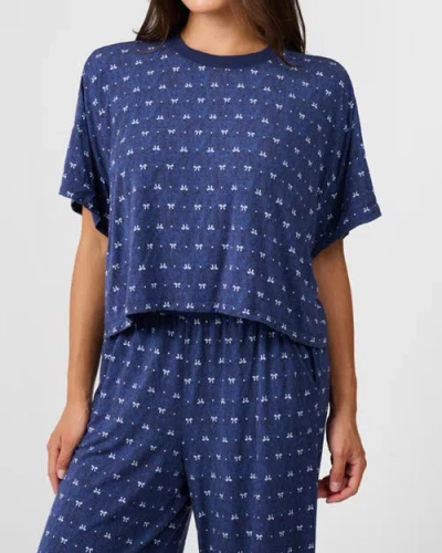 Weworewhat Cropped Sleep Tee In Blue