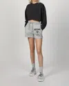 Weworewhat Cropped Sweatshirt In Black In Black