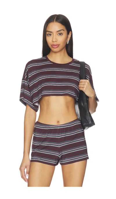 Weworewhat Cropped Tee In Brown