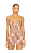 Weworewhat Crossover Cami Tank Top In Brown