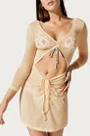 Weworewhat Cutout T-shirt Dress In Beige In Nude