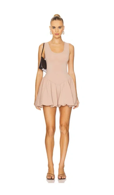 Weworewhat Deep V Bubble Dress In Pink