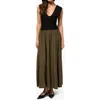 Weworewhat Deep V Corset Maxi Dress In Black/fern