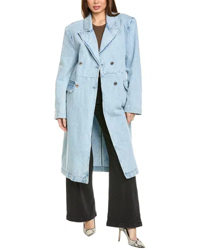 Weworewhat Denim Blazer Jacket In Blue