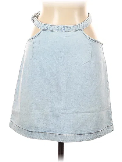 Weworewhat Denim Skirt In Blue