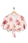 Weworewhat Dolman Sleeve Tie Front Top