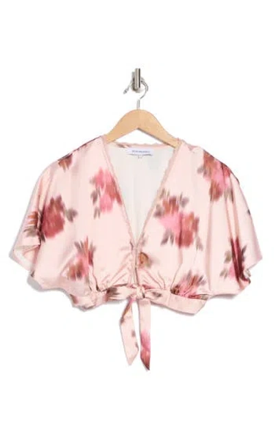 Weworewhat Dolman Sleeve Tie Front Top