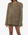 Weworewhat Double Breasted Boxy Blazer In Dark Grey