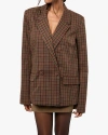 Weworewhat Double Breasted Boxy Blazer In Plaid Kngro ml