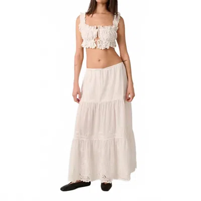 Weworewhat Double Tie Top In Beige In Neutral