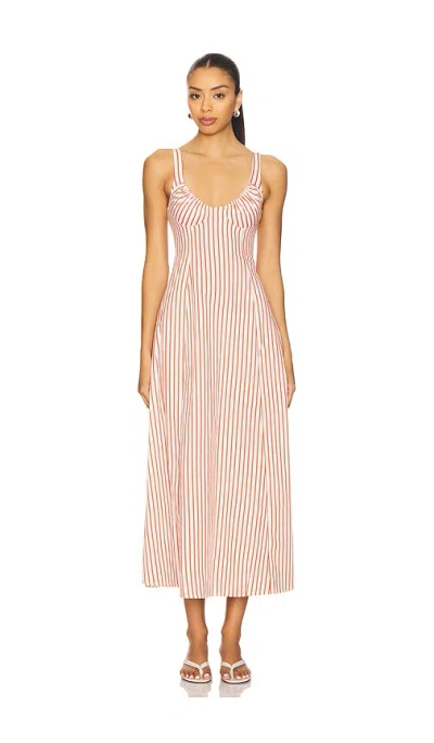 Weworewhat Ruched Cup Midi Dress In Multi