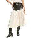 Weworewhat Drop Waist Midi Skirt In Black