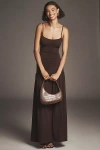 Weworewhat Drop-waist Maxi Dress In Brown