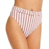Weworewhat Emily Bikini Bottoms In Cream Stripe In Pink