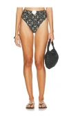 Weworewhat Emily Bottom In Black & Sandshell