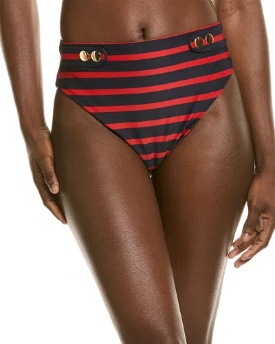Weworewhat Emily Sailor Bikini Bottom In Tr Red/dk Navy