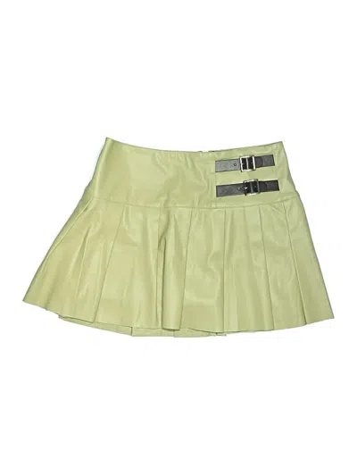 Weworewhat Faux Leather Skirt In Green