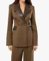 Weworewhat Fitted Blazer In Kangaroo/brown