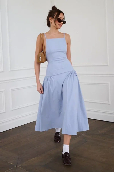 Weworewhat Flare Panel Midi Dress In Powder Blue, Women's At Urban Outfitters In Burgundy