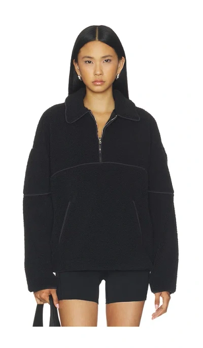 Weworewhat Fleece Quarter Zip In Black