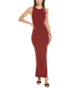 Weworewhat Flutter Muscle Tank Maxi Dress In Brown