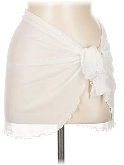 Pre-owned Weworewhat Formal Skirt In White