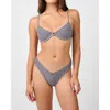 Weworewhat Full Coverage Underwire Bikini Top In Gray