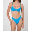 Weworewhat Full Coverage Underwire Bikini Top In Turquoise