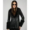 Weworewhat Fur Collar Jacket In Black