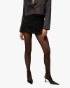 Weworewhat Fuzzy Puff Mini Skirt In Black