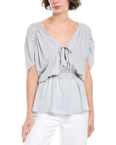 Weworewhat Gathered Cap Short Sleeve In Gray