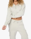 Weworewhat Half Zip Hoodie In Heather Grey