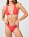 Weworewhat Halter Bikini Top In Red