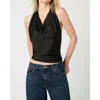 Weworewhat Halter Cowl Neck Top In Black