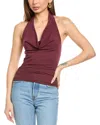 Weworewhat Halter Cowl Top In Red