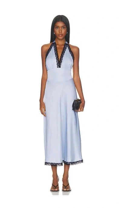 Weworewhat Halter Midi Dress In Blue