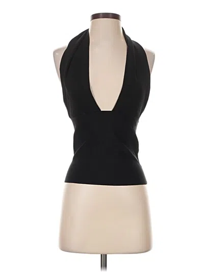 Pre-owned Weworewhat Halter Top Black Halter Neckline Tops