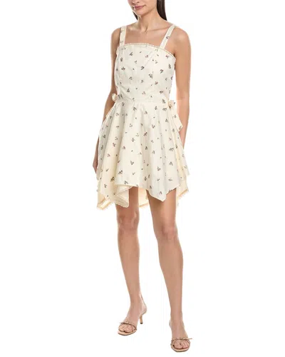 Weworewhat Handkerchief Mini Dress In Neutral