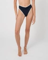 Weworewhat High Rise Ruched Bottom In Dk Navy/offwh
