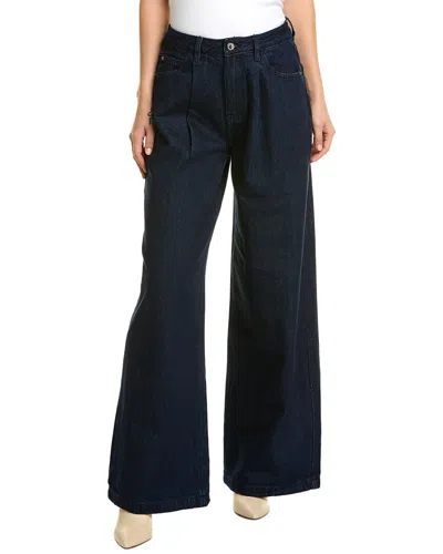 Weworewhat High-rise Wide Leg Pant In Blue