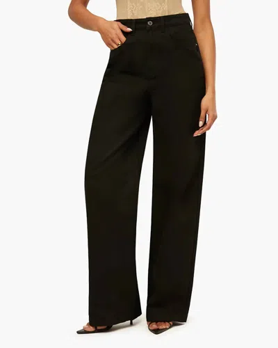 Weworewhat High Waist Wide Leg Denim Pants In Black
