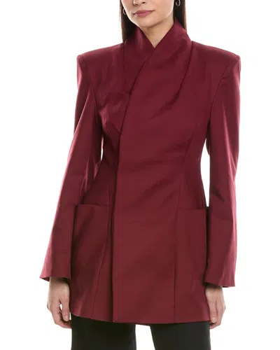 Weworewhat Hour Glass Blazer Jacket In Burgundy