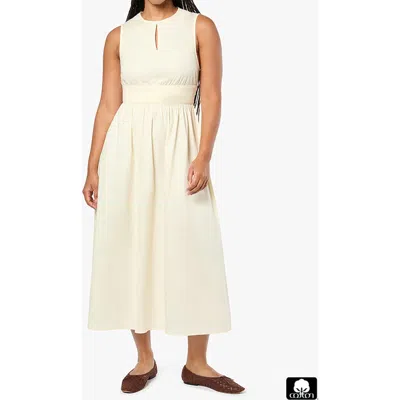 Weworewhat Keyhole Midi Dress In Ivory