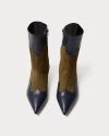 Weworewhat Kitten Heel Western Bootie In Mltry Olive/nvy