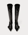Weworewhat Knee High Buckle Boot In Black
