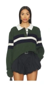 Weworewhat Knitted Rugby Shirt In Green